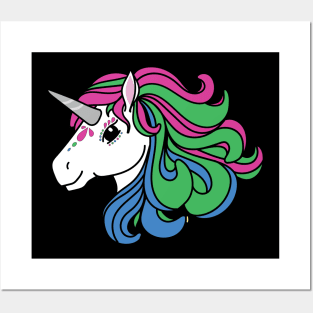 Rainbow Unicorn, Polysexual Pride Posters and Art